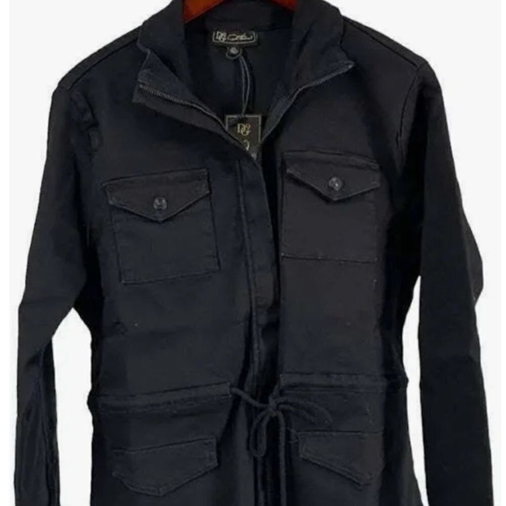 DG2 by Diane Gilman Virtual Stretch Zip-Front Anorak Jacket Black SIZE: SMALLNTW - Picture 2 of 11